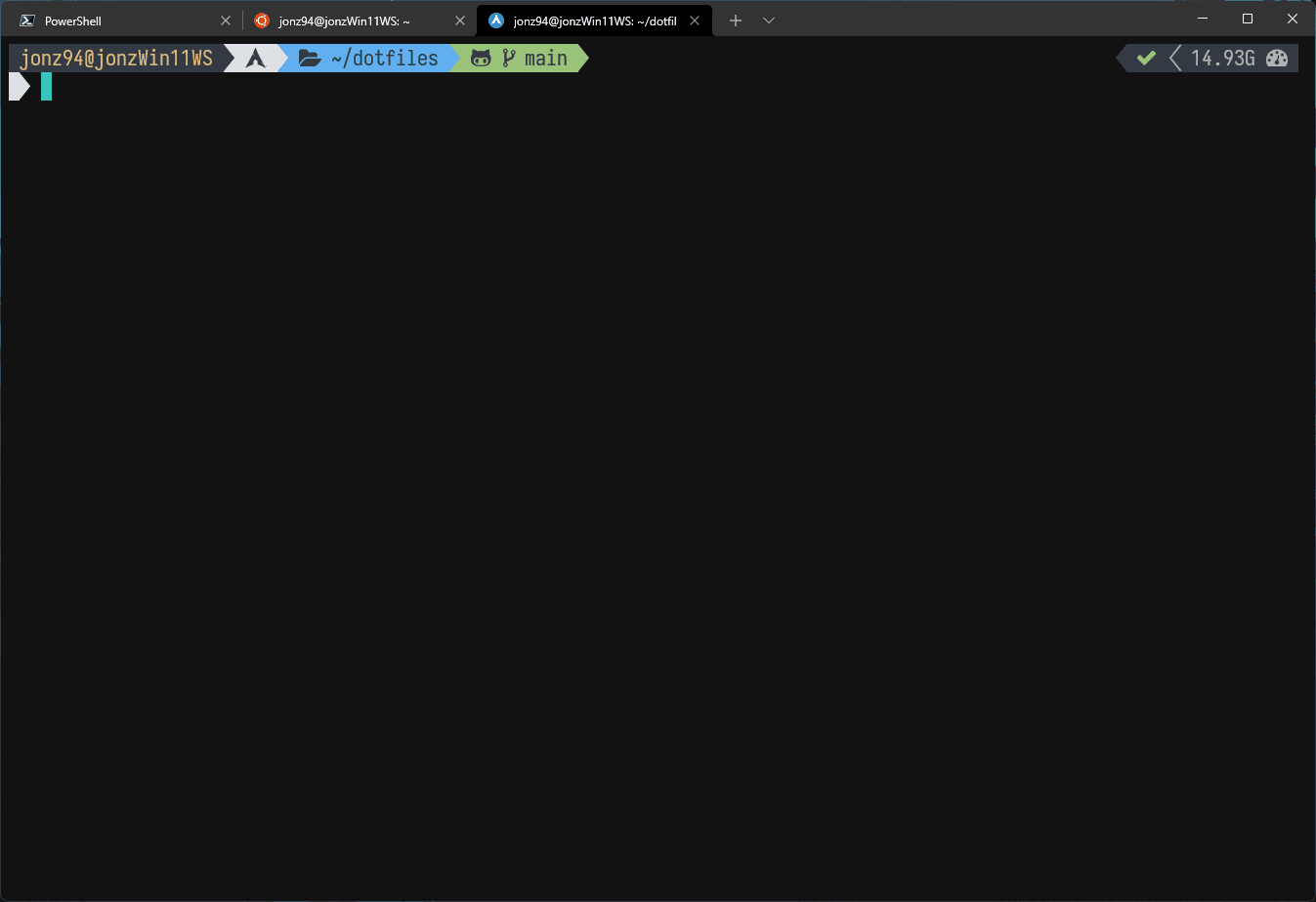 screenshot of jonz94's windows terminal